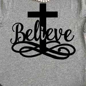 Believe cross shirt